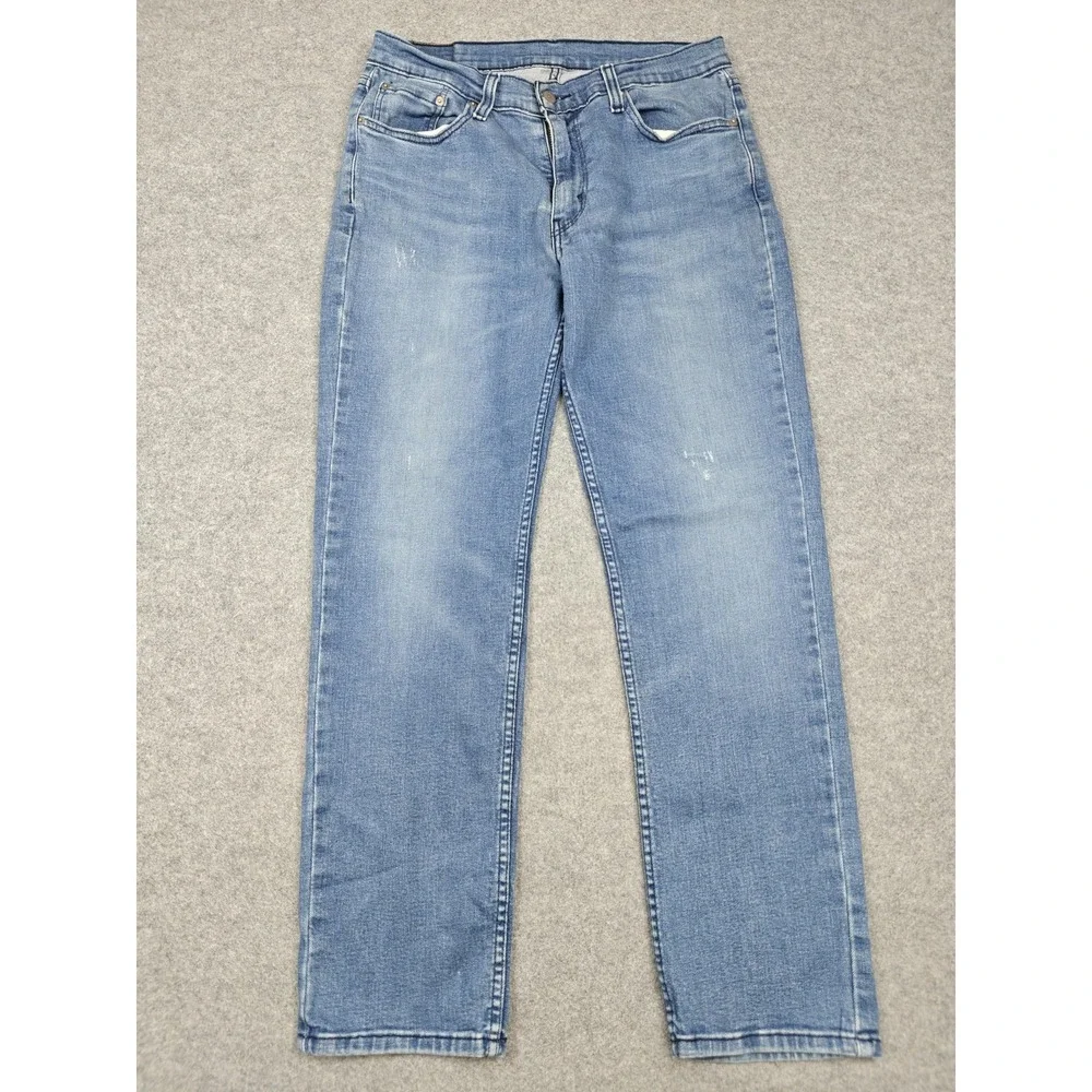 Levi's 514 Jeans Mens 33x32 Blue Medium Wash Regular Straight Stretch Denim